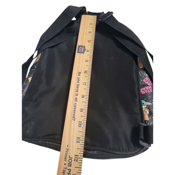 Rare Bioworld Star Wars Black Backpack Multi-Color Grogu Baby Yoda 11" x 9" - Picture 7 of 15